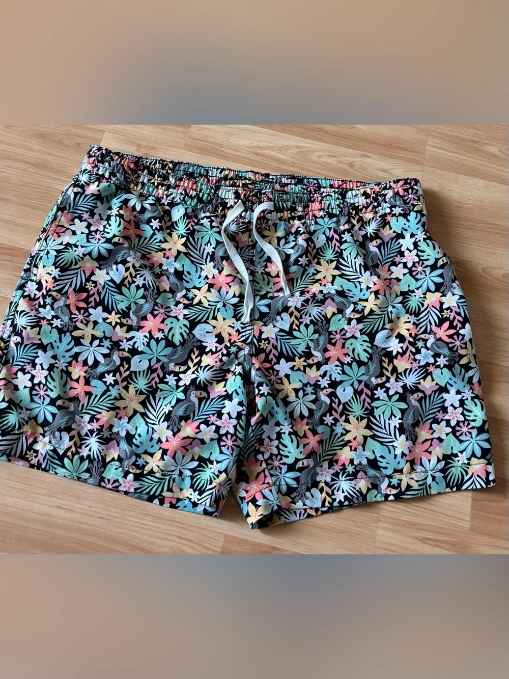 Chubbies Swim Trunks with Pastel Tropical Floral Print
